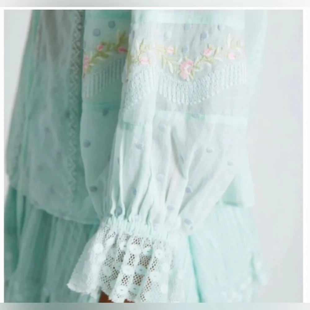 LoveShackFancy Odina top in sea foam - Picture 3 of 9